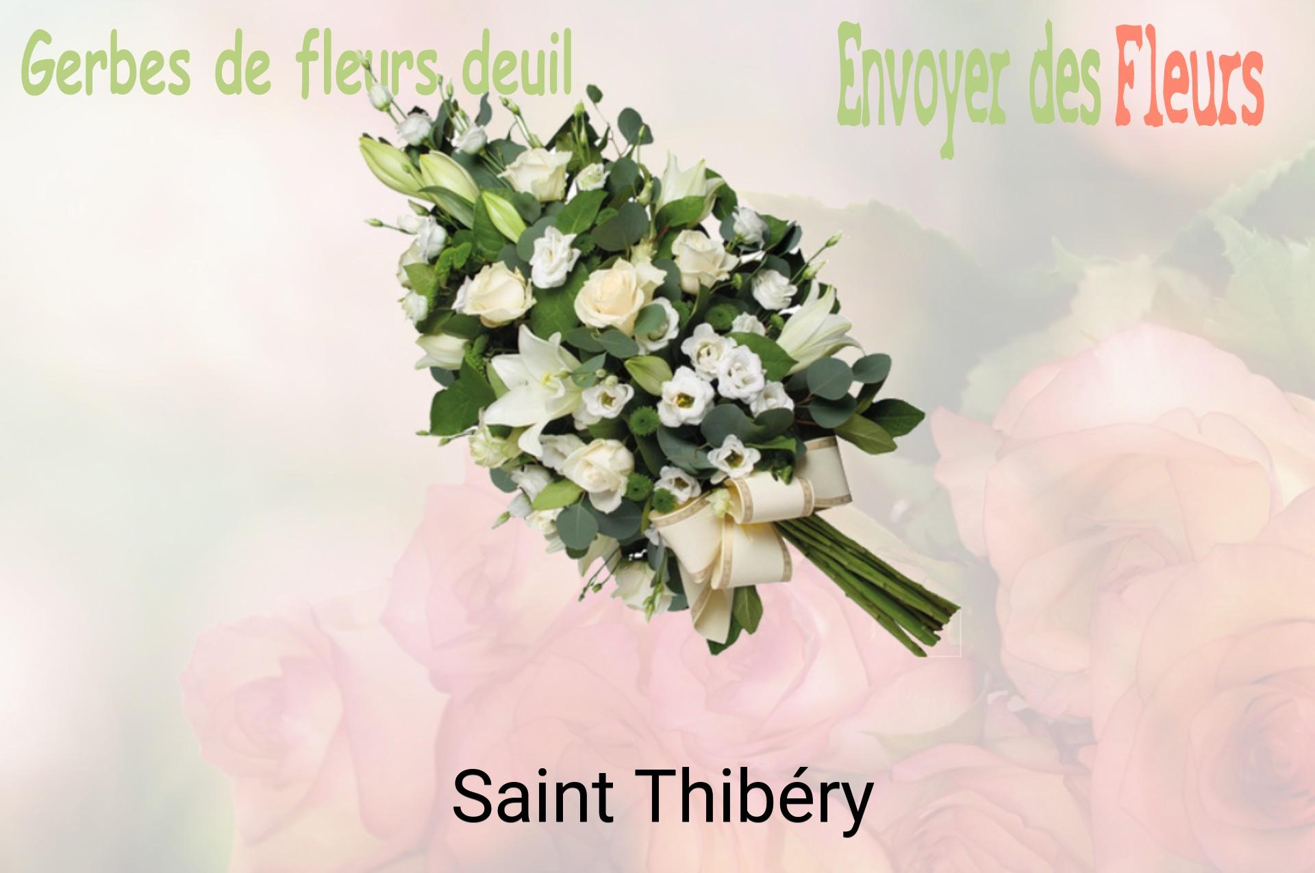 Gerbe de fleurs de deuil livrée à Saint-Thibéry